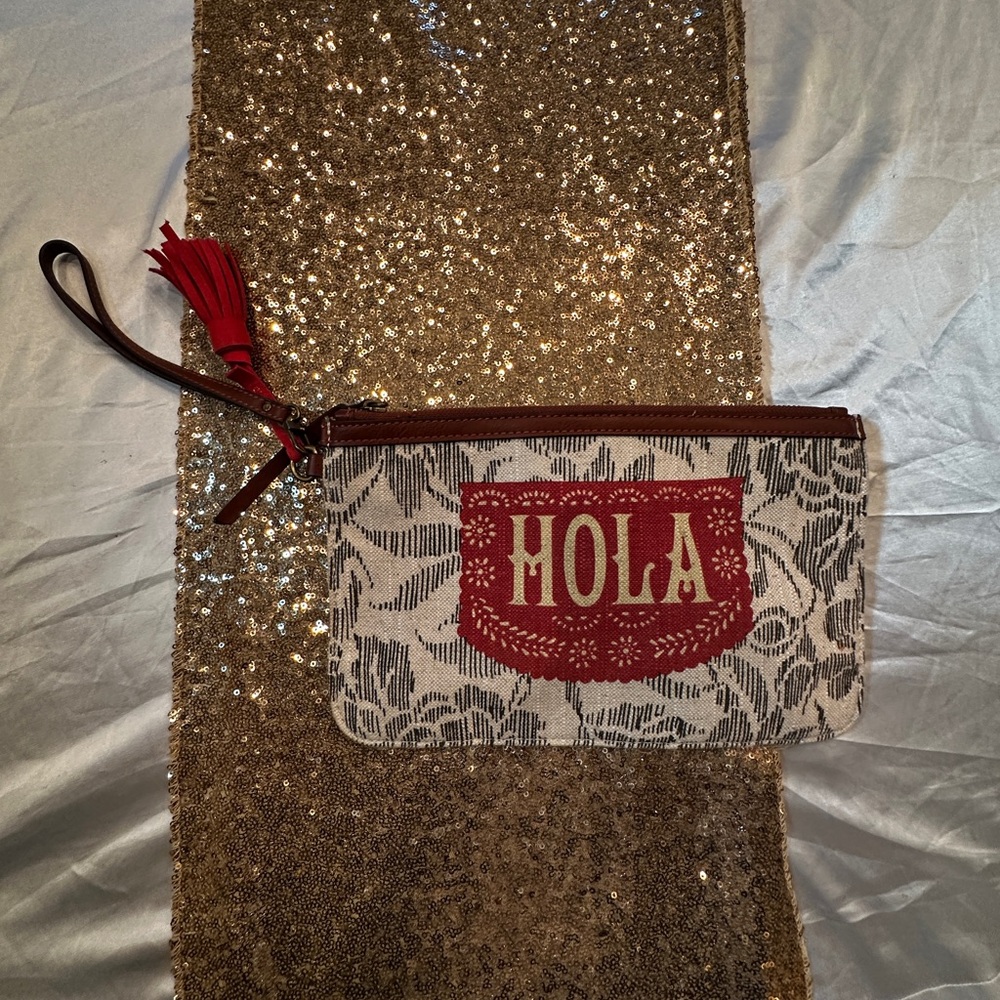 Lucky Brand HOLA Wristlet Clutch w/ Tassel
